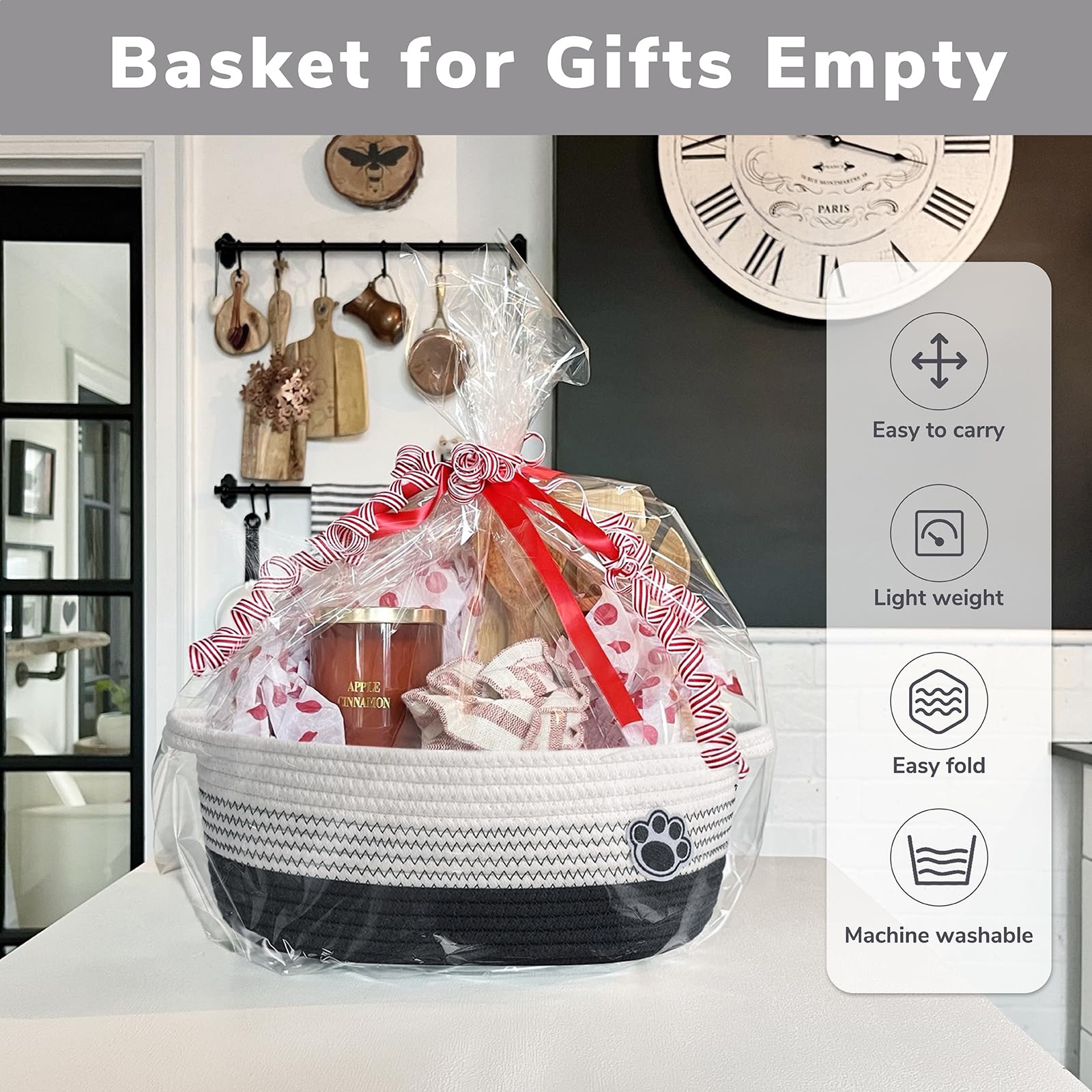 HiChen dog basket machine-washable build stays durable