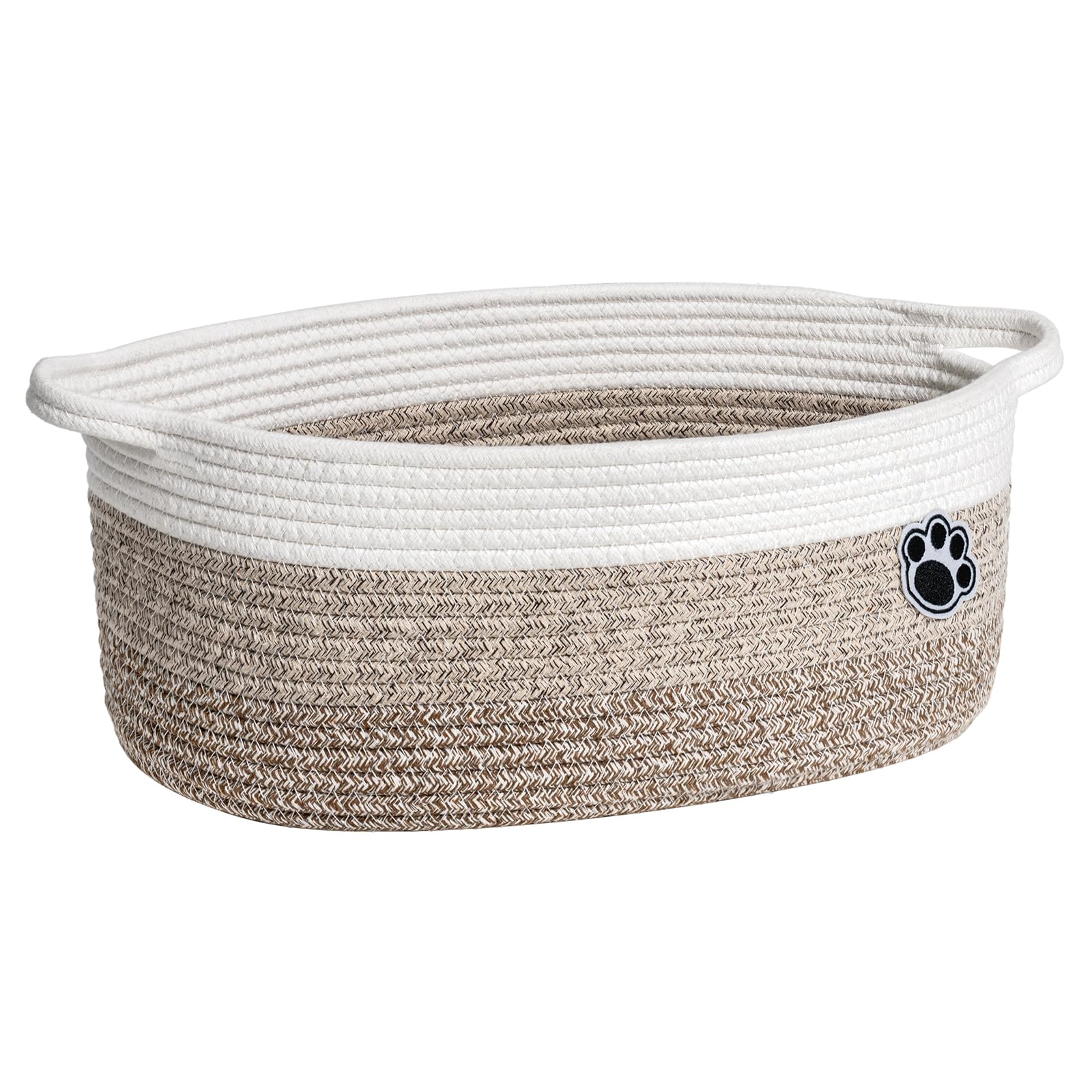 HiChen dog basket paw design keeps pet toys organized.