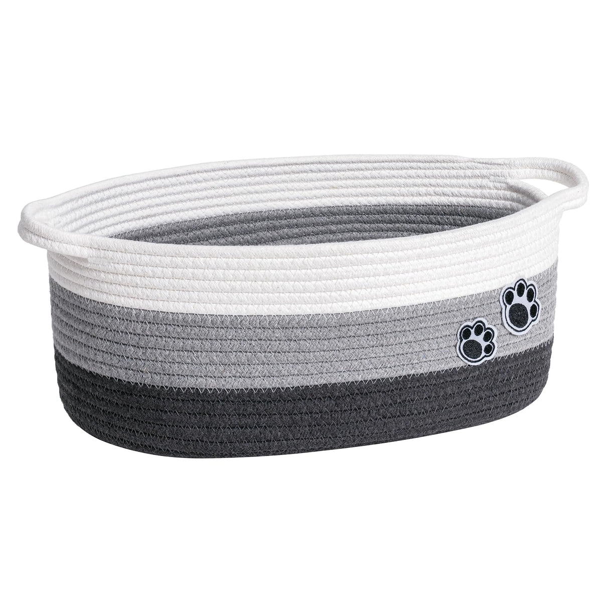 HiChen dog toy basket with paw-design keeps pet toys organized and easy to grab