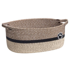 HiChen dog toy basket with paw-design for organized nursery toy storage.