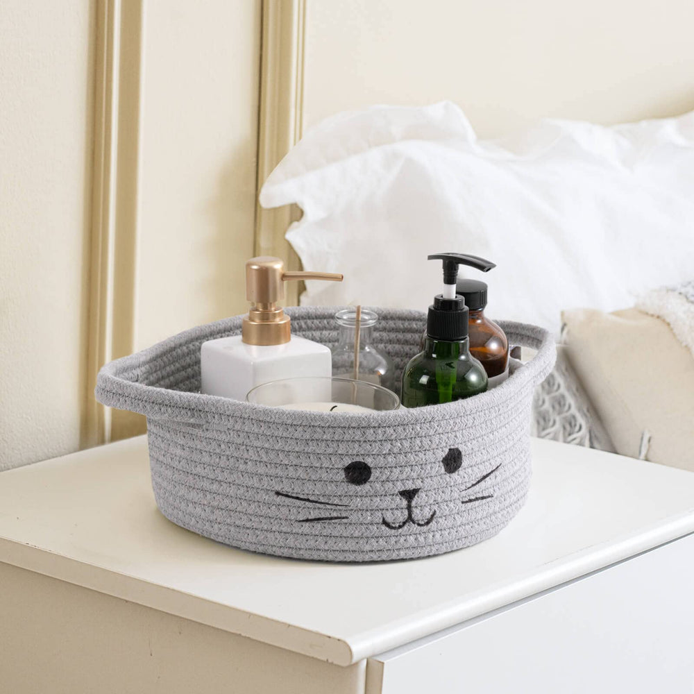 HiChen foldable decorative basket, convenient flat storage when not in use.