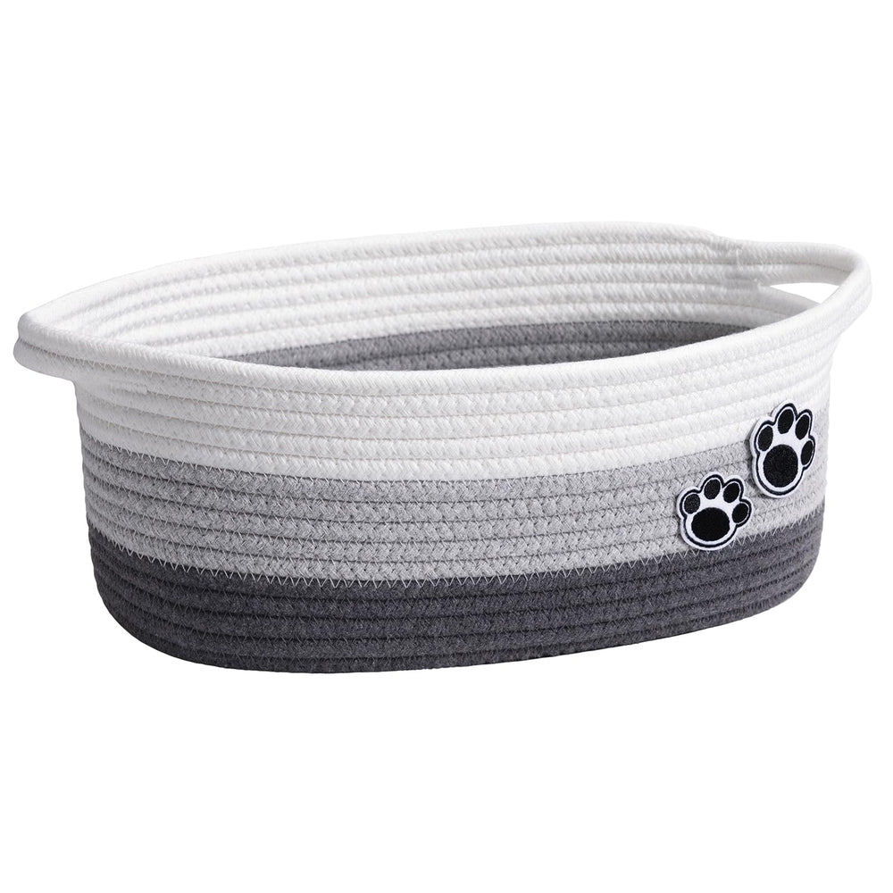 HiChen small dog toy basket front view showing compact nursery toy storage.