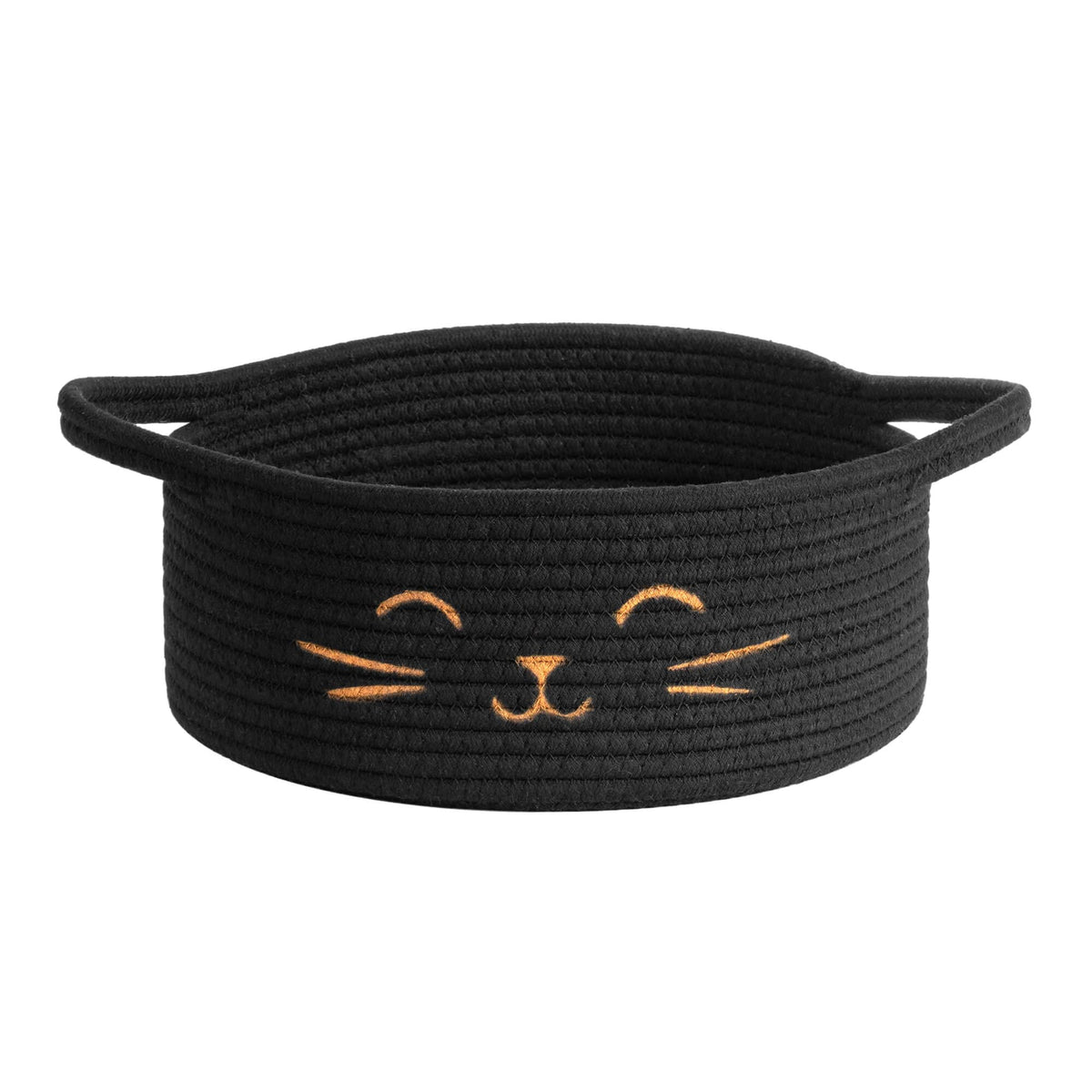 HiChen small storage basket cat face design keeps toys organized with charm.
