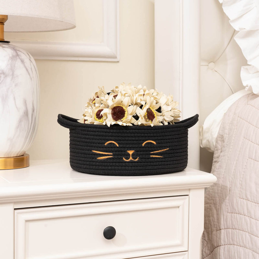 HiChen small storage basket material close-up highlights durable rope texture.