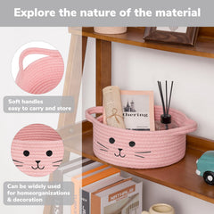 HiChen soft rope basket for living room storage—durable and gentle on hands.