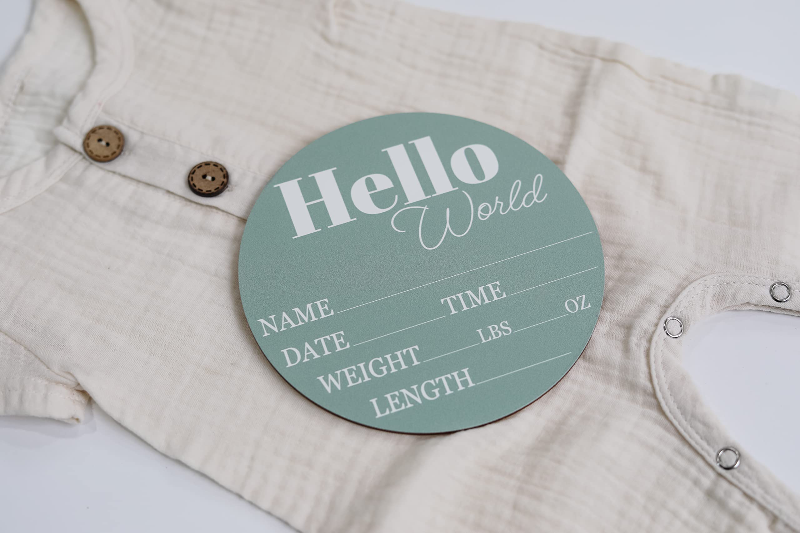 Hickory Hollow Designs sage painted surface ready for milestone writing with markers