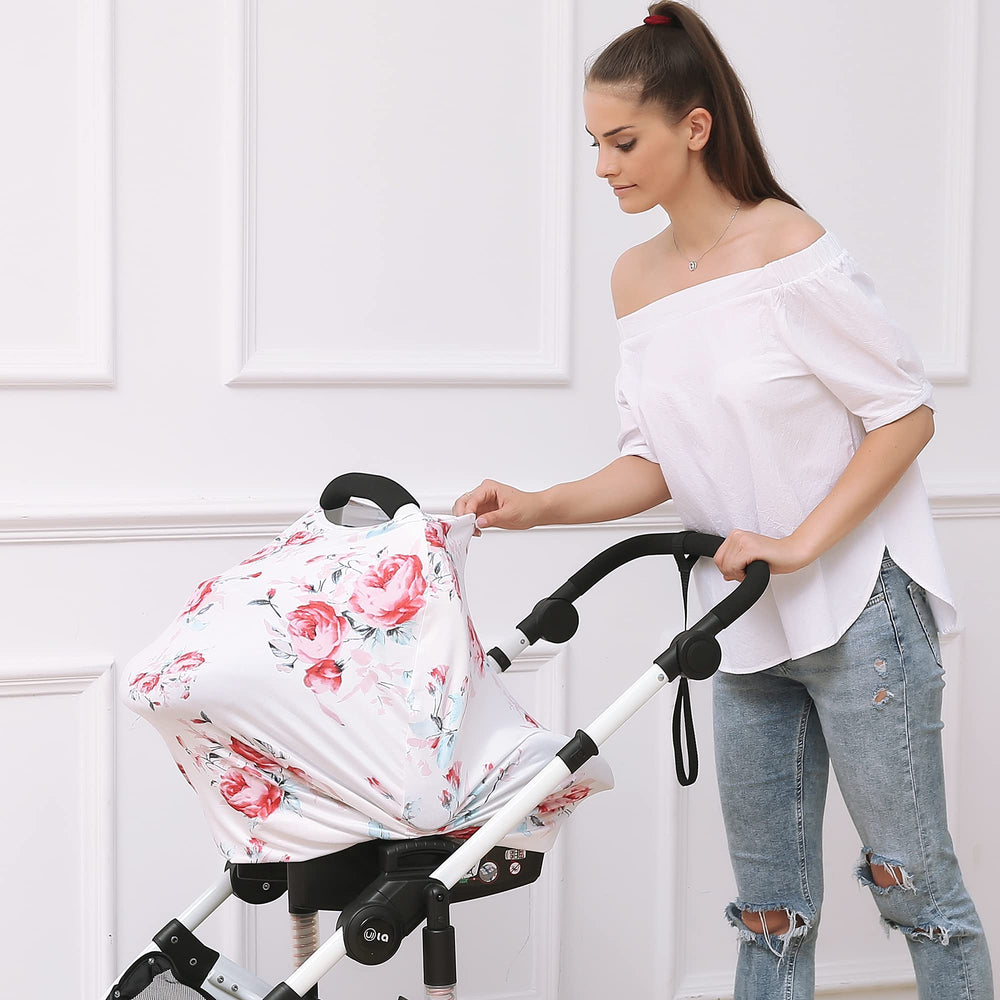 Hicoco car seat canopy with 12.7 inch opening to view baby