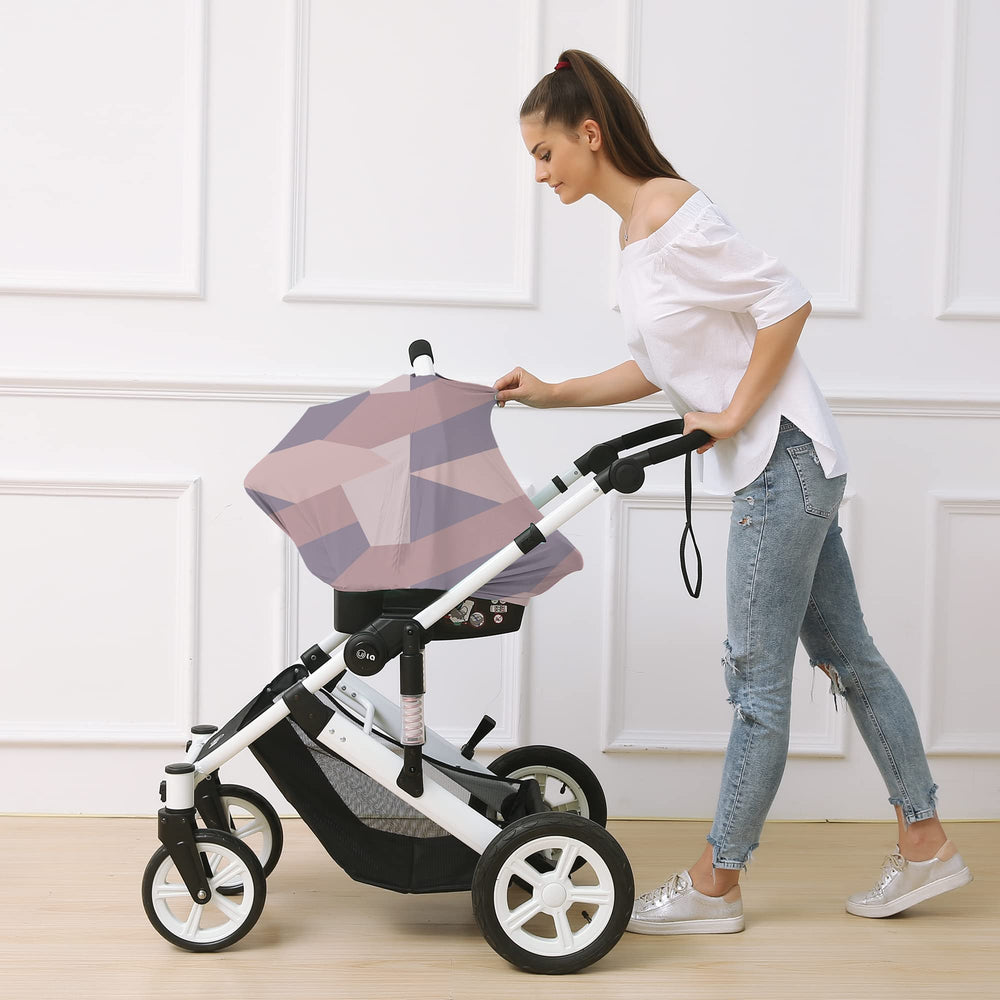 Hicoco breathable fabric carseat cover keeps baby cool and comfortable on outings.