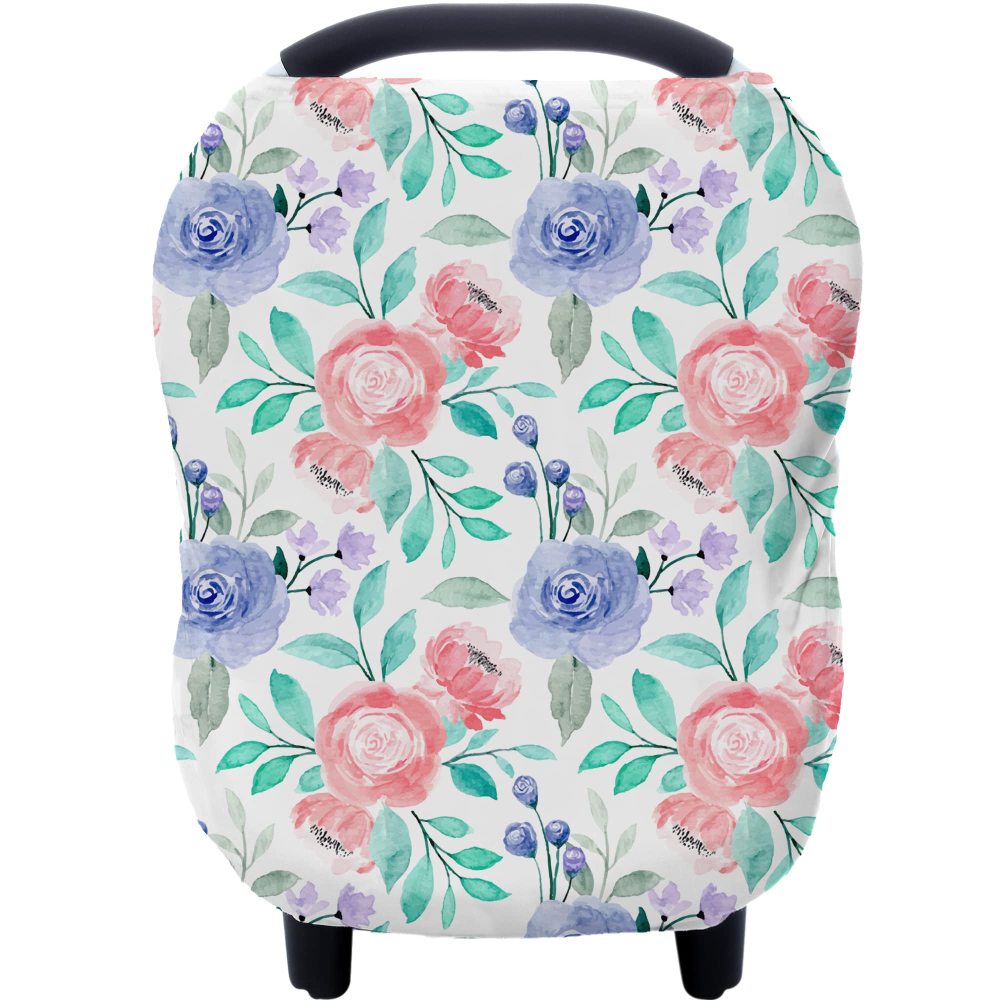 Hicoco carseat cover in rose fabric offers quick privacy on the go.