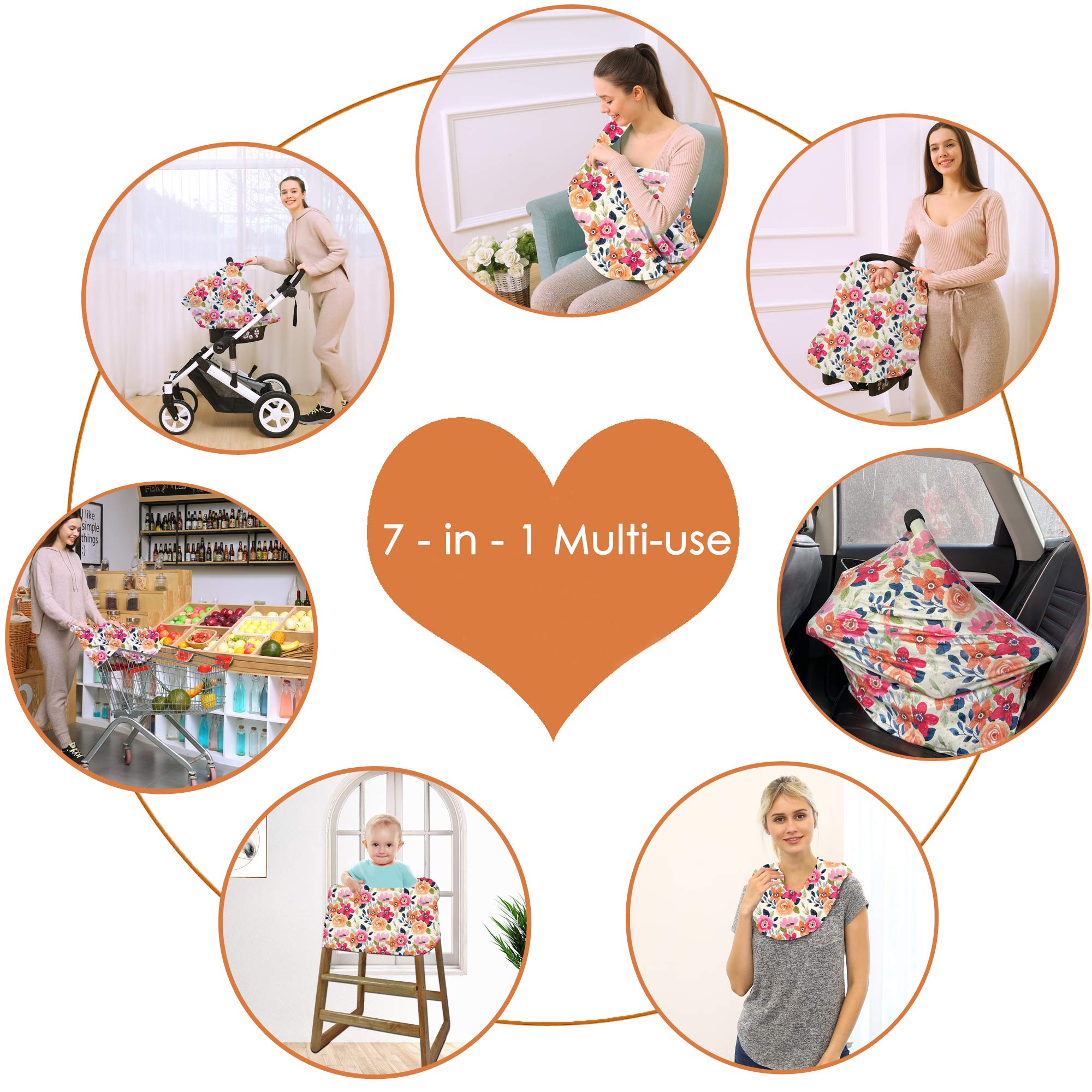 Hicoco nursing cover with open top design for easy baby access.