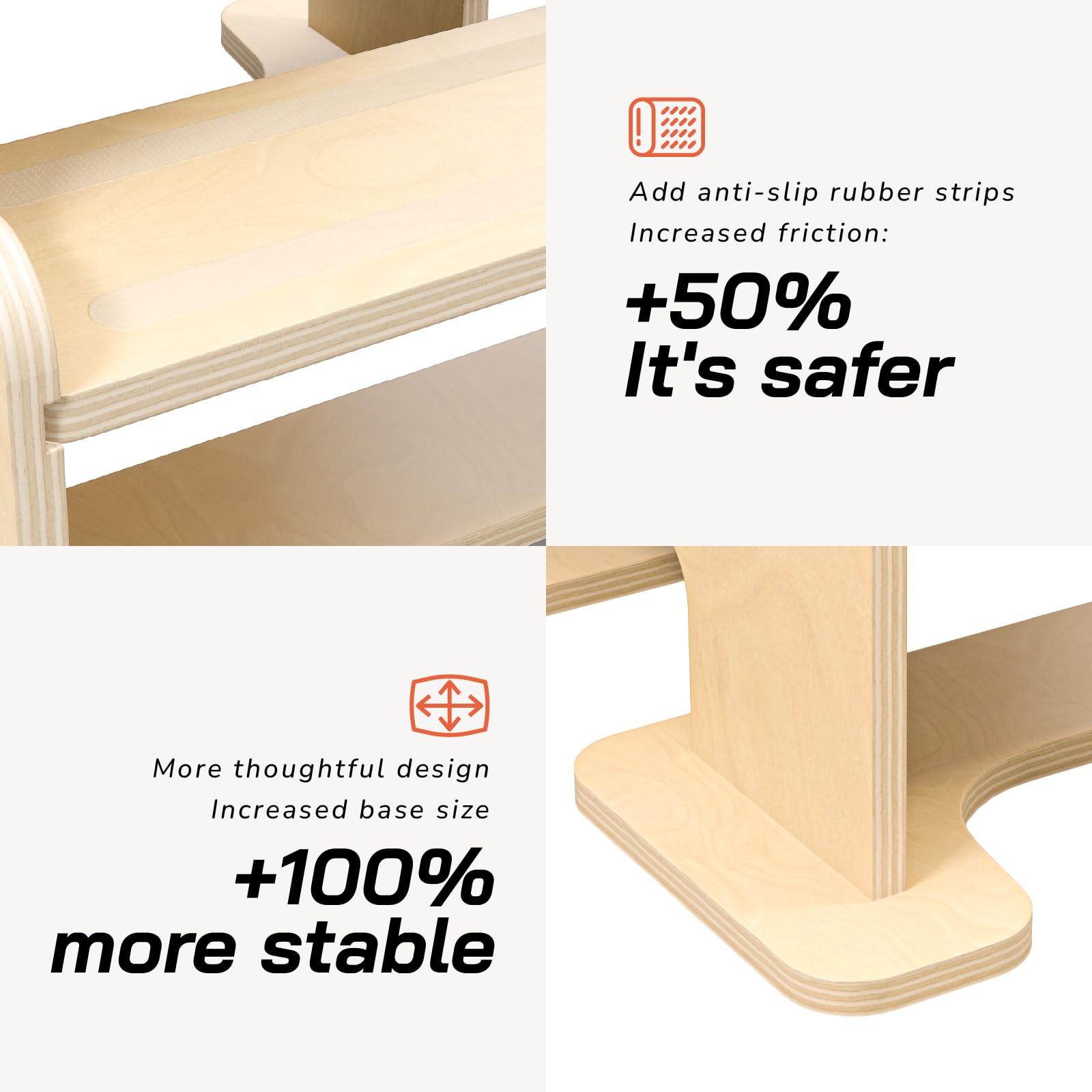 HiCOOO Kids Kitchen Step Stool adjustable height demonstrates growing with your child.
