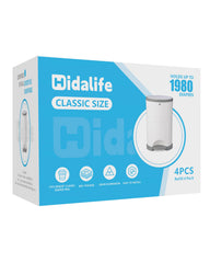 HIDALIFE Dekor Classic refill pack ready for quick diaper disposal.