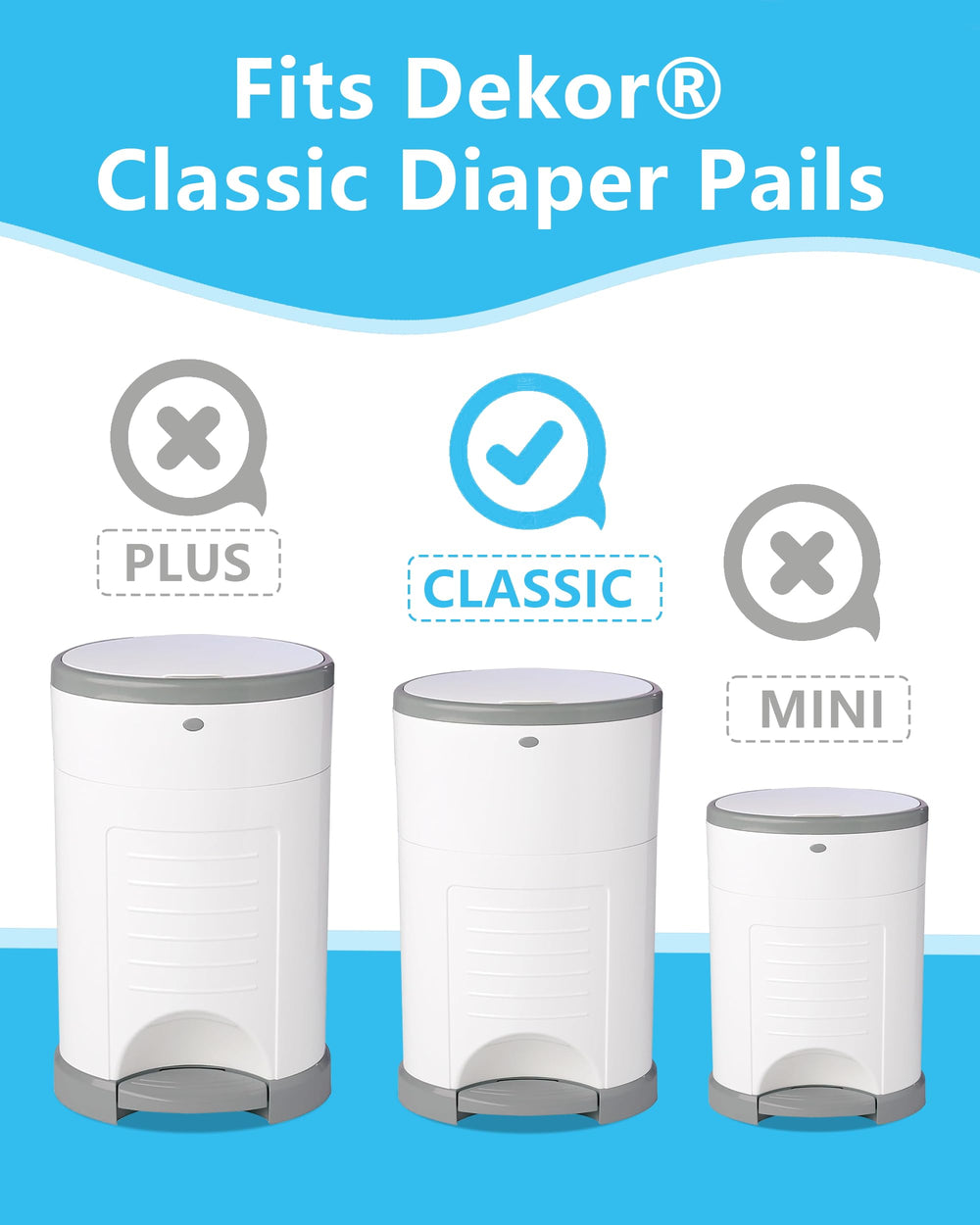 HIDALIFE odor-reducing diaper pail refills keep rooms smelling fresh.
