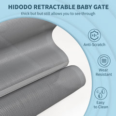 HIDODO gate in doorway for indoor and outdoor use with clear visibility.