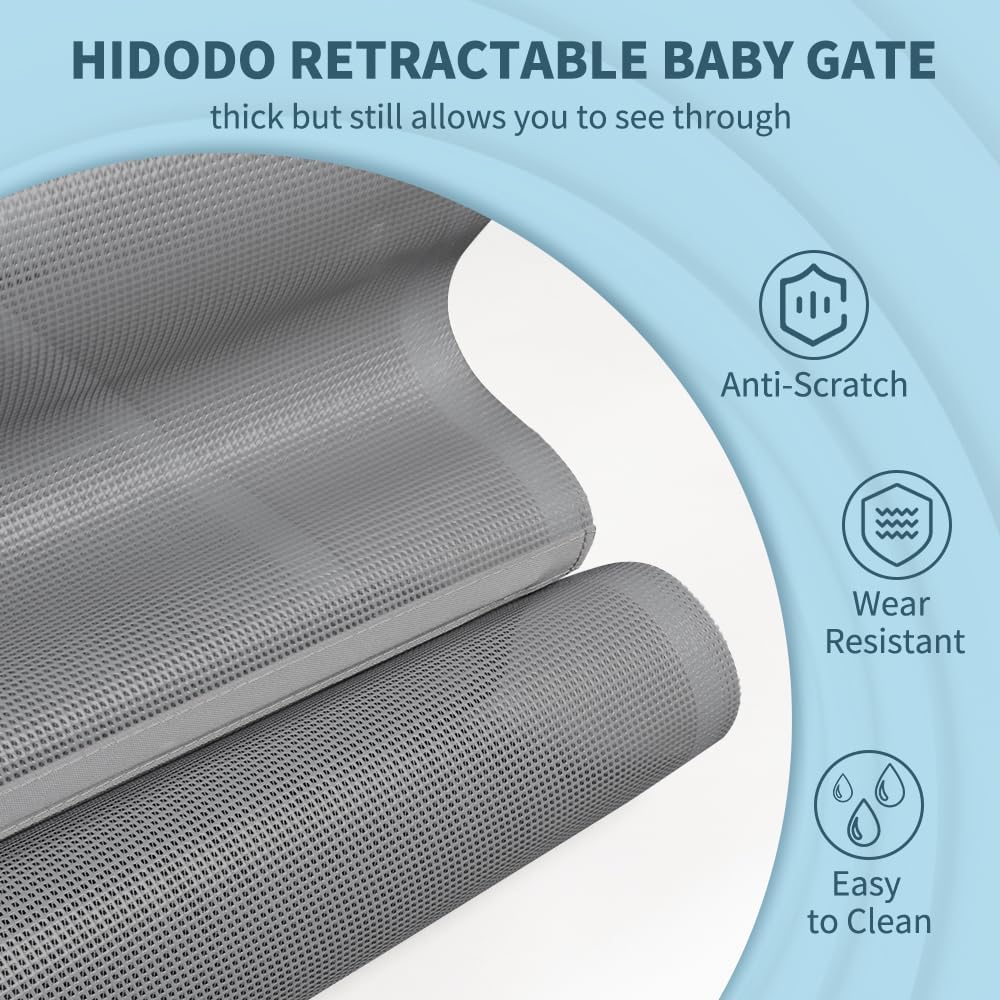 HIDODO mesh gate in doorway preserves visibility while restricting access.