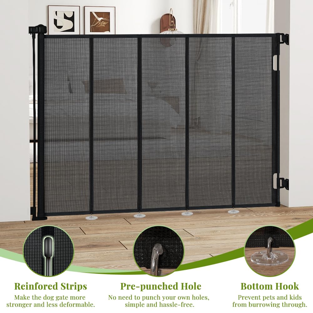 HIDOG 47-inch gate extended to 59 inches for wide openings.