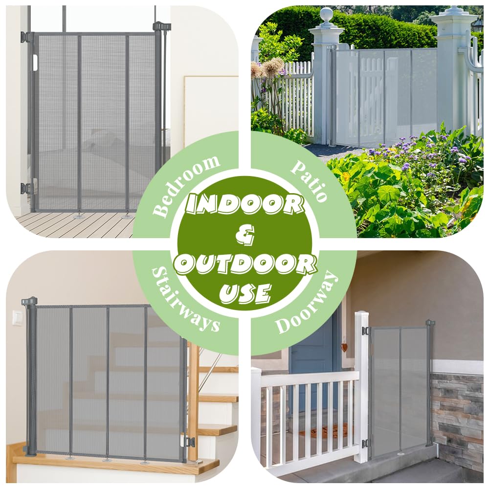 HIDOG doorway-use gray gate in use shows practical barrier for busy homes.