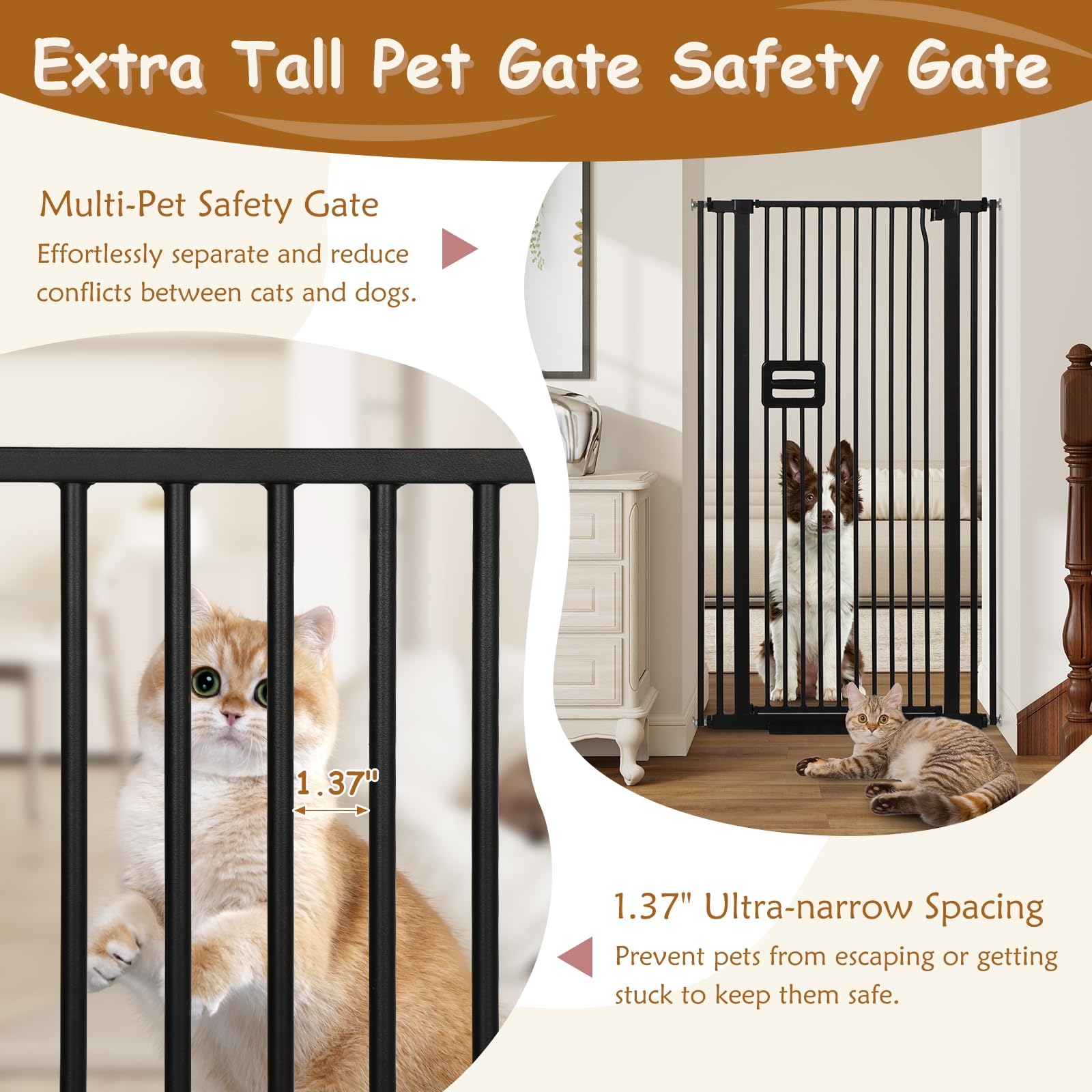 HIDOG durable reinforced steel construction provides long-lasting pet barrier.