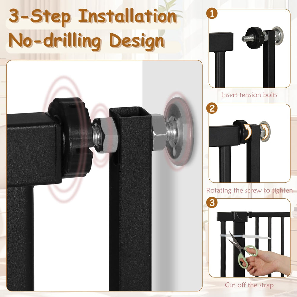 HIDOG versatile gate fits openings from 30.1 to 34.1 inches.