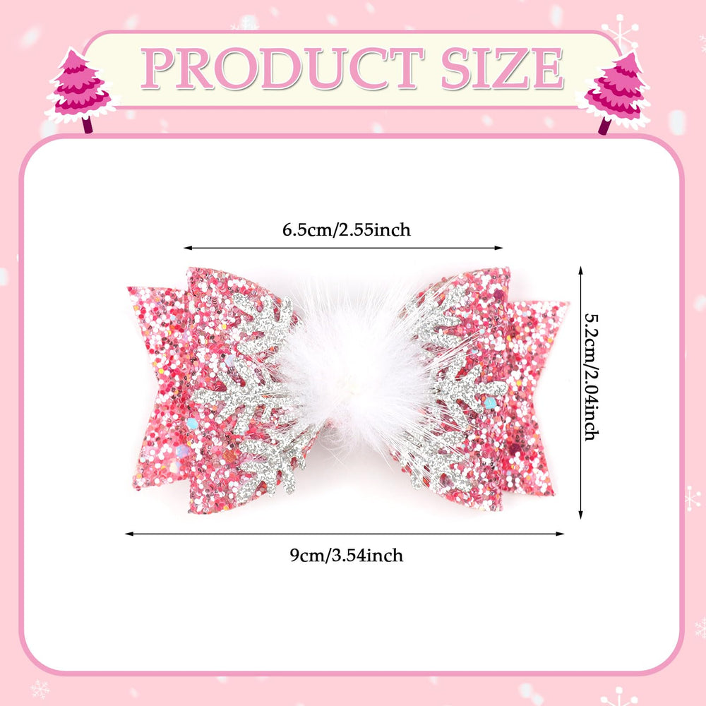 HIFANMM snowflake bow clip as a playful winter accessory for all ages