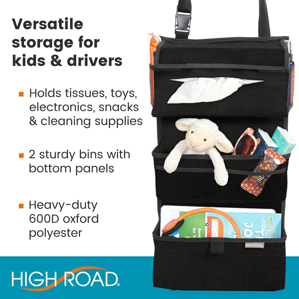 High Road Storage Organizer bottom elastic secures the unit for stable storage
