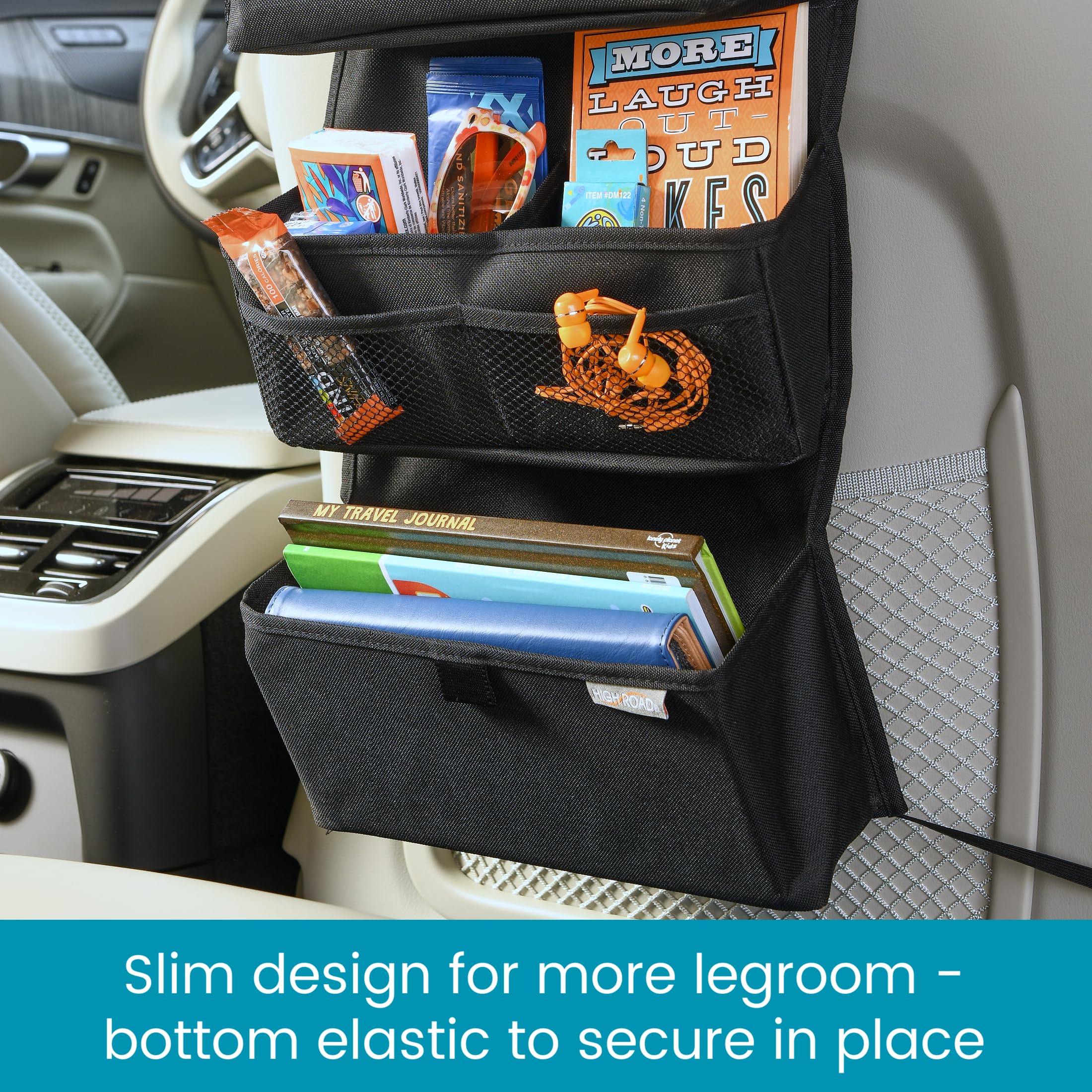 High Road Storage Organizer two mesh pockets improve front seat storage access