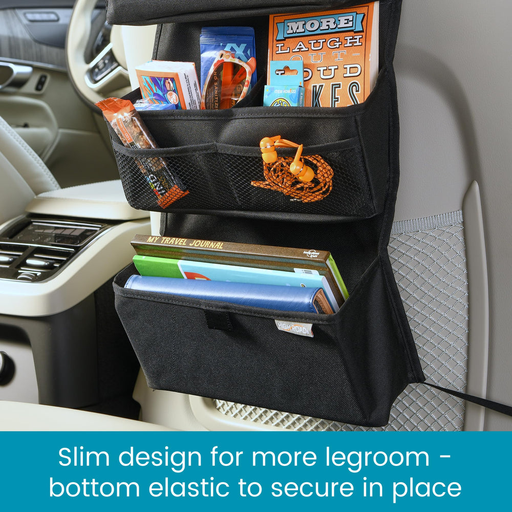 High Road Storage Organizer two mesh pockets improve front seat storage access