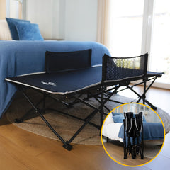 High Stream Gear toddler cot with carry case for travel convenience.