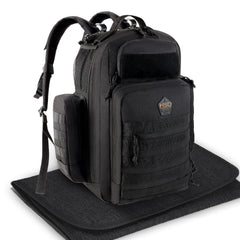 HighSpeedDaddy original diaper backpack shows water-resistant fabric for rugged daily use