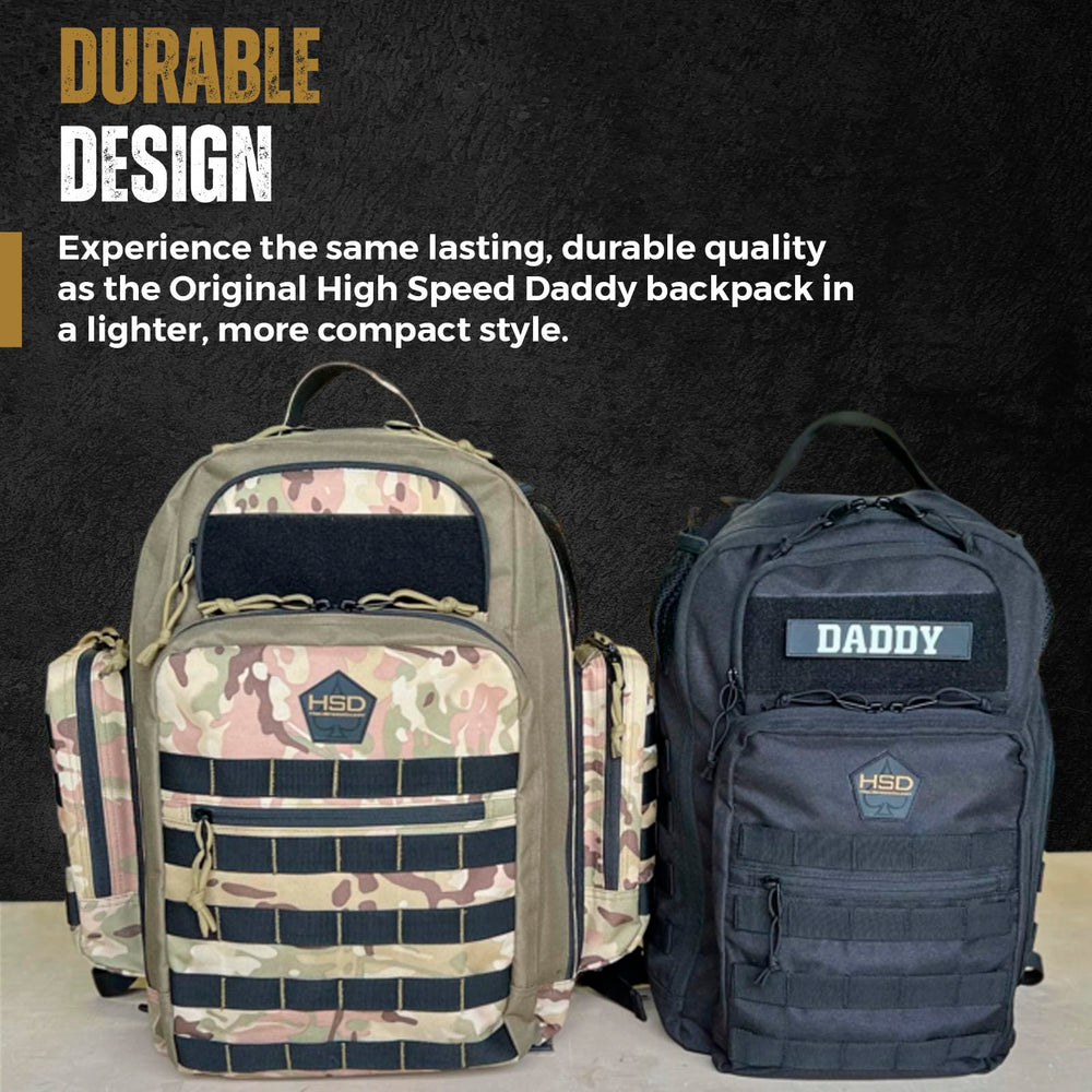 HighSpeedDaddy stroller straps and reinforced handle for easy transitions