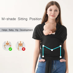 Hilabab Baby Warps Carrier air-mesh breathable fabric enhances baby comfort.