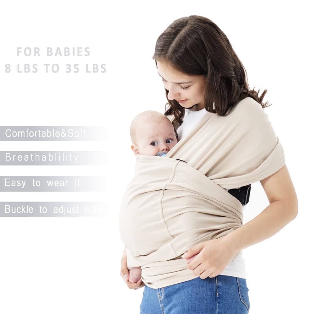 Hilabab breathable-fabric wrap in action provides airy comfort for baby on the go.
