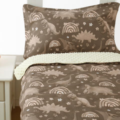 Hilabab dinosaur bedding set fitted sheet for toddler beds with breathable comfort.