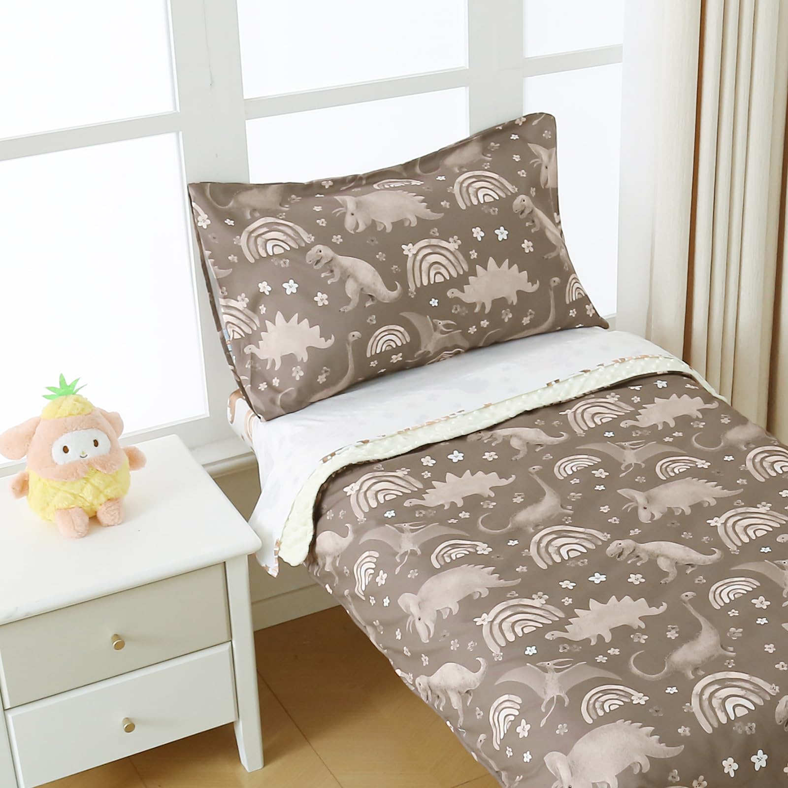 Hilabab dinosaur bedding set flat sheet soft and easy to care for.