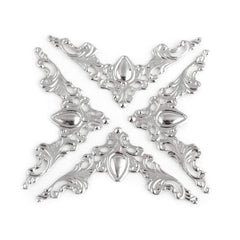 Hilitand antique metal corner protectors in silver white protect packaging while adding vintage charm.