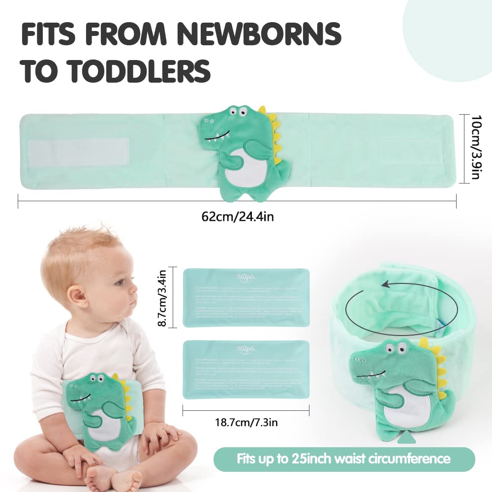 Hilph adjustable Velcro wrap demonstrates flexible size fit for growing babies