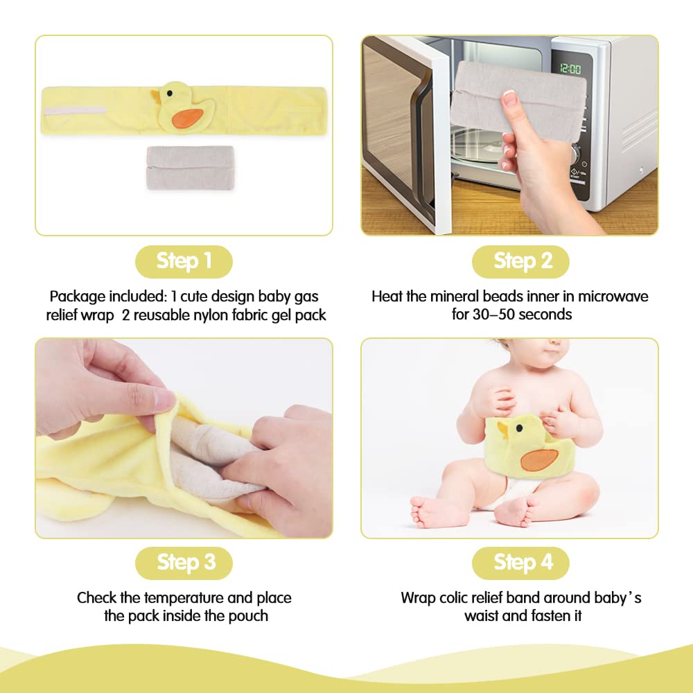 Hilph baby colic gas belt compact size pack for easy storage.