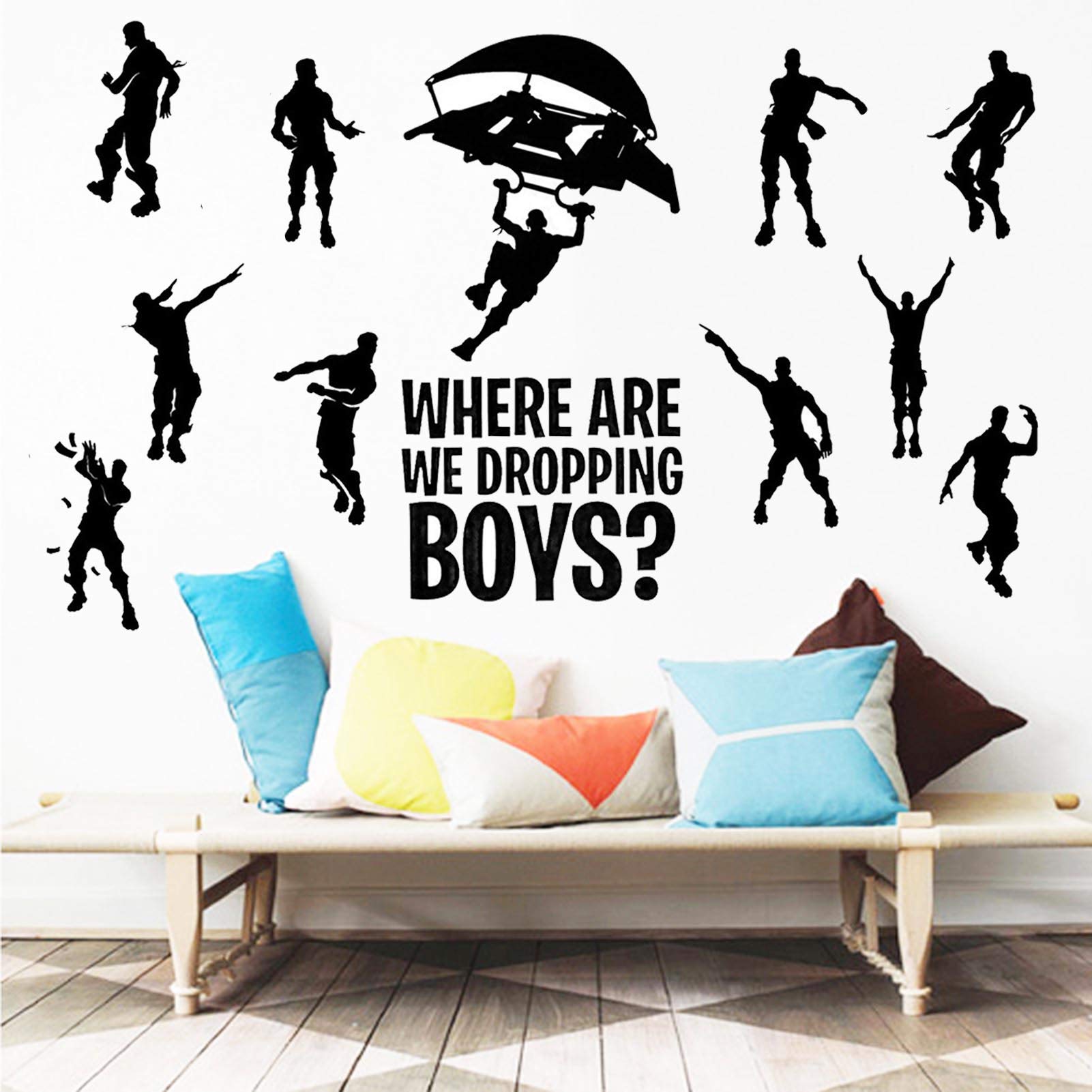 HILUCK gaming stickers wall decal color-rich game room inspiration