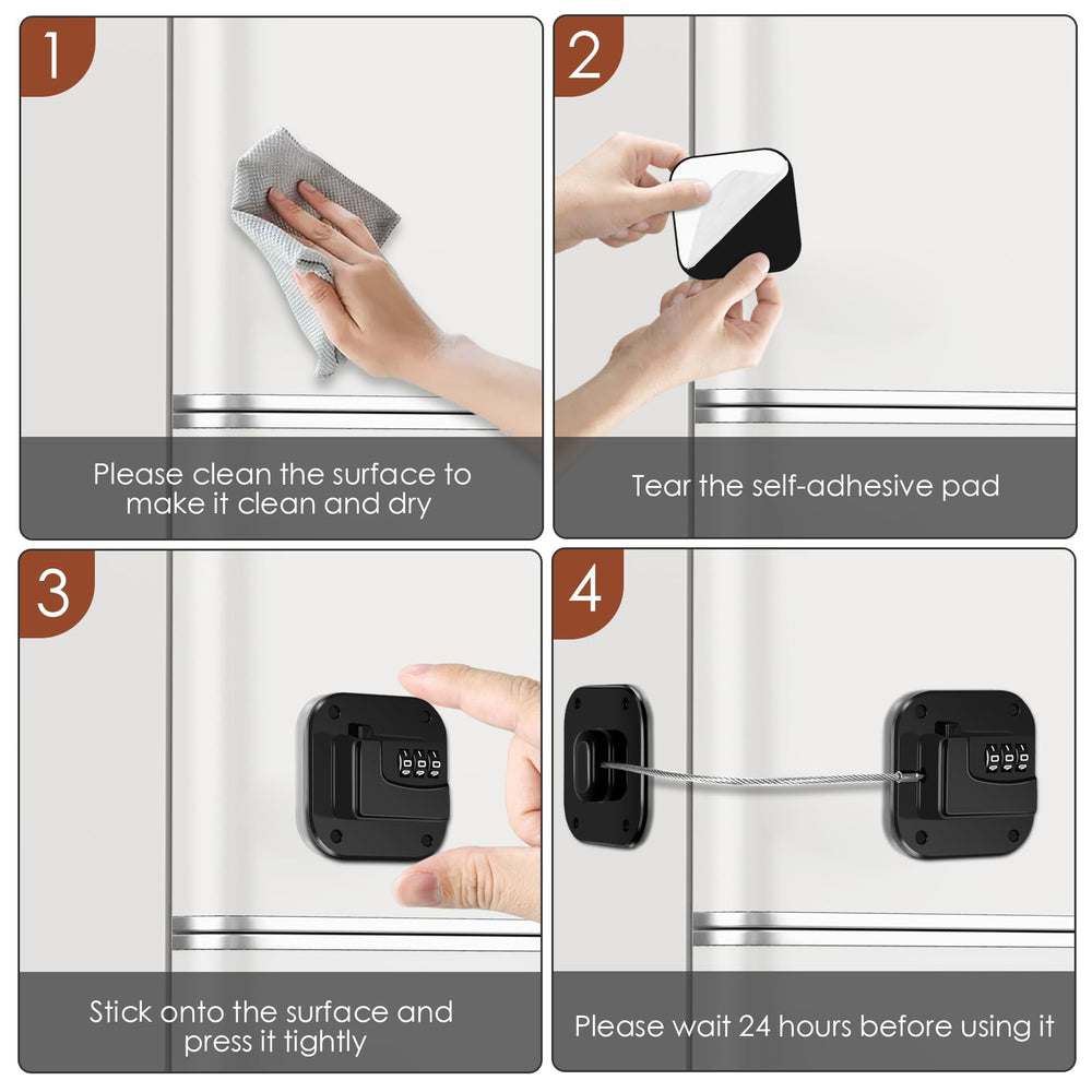 Himake cabinet door lock in use, showcasing childproofing in action.