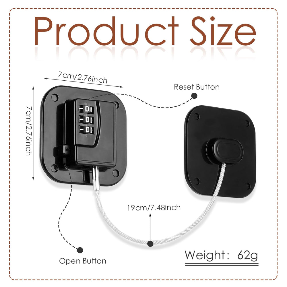 Himake fridge lock with no-keys design for quick, code-based access.