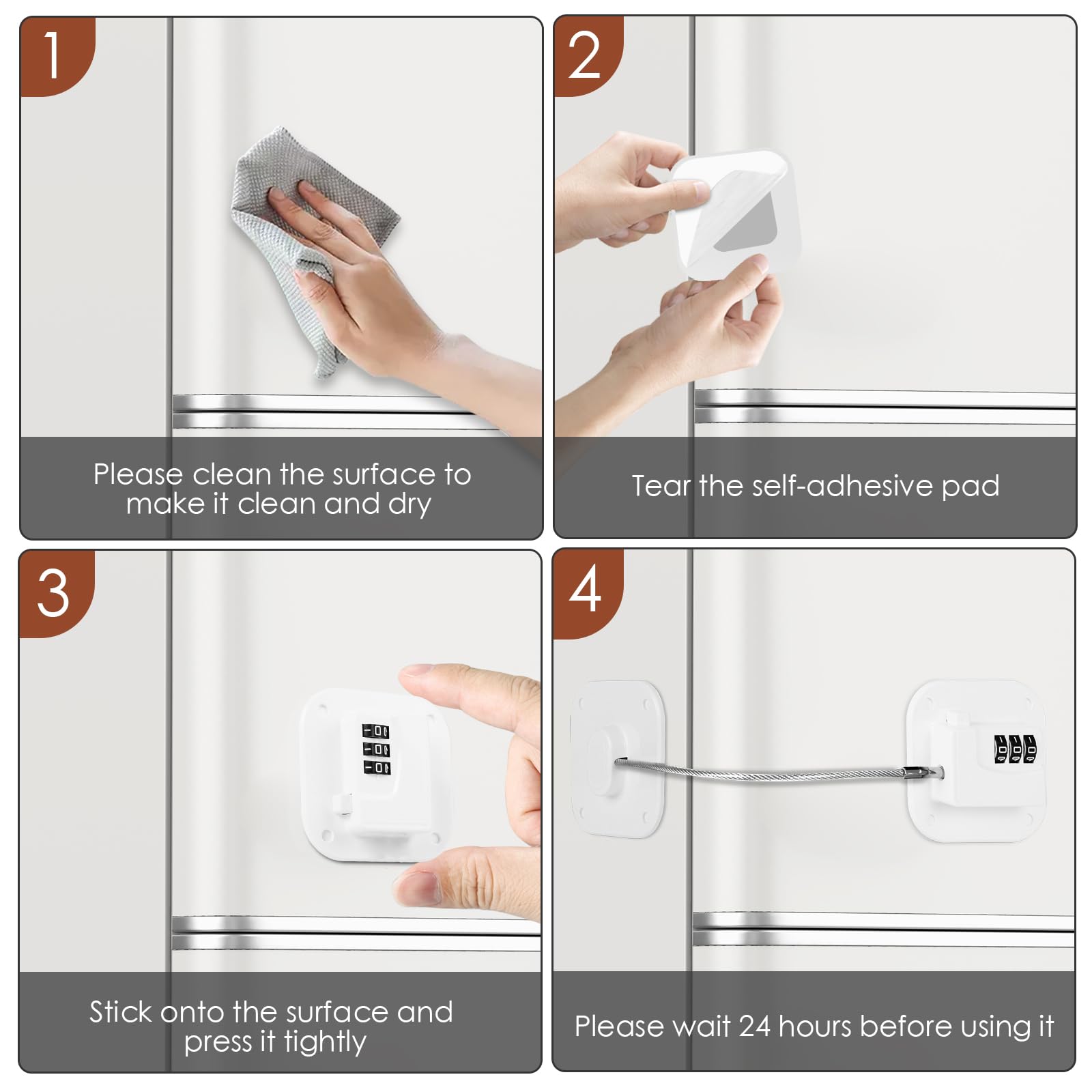 Himake refrigerator lock with childproof design enhances home safety.