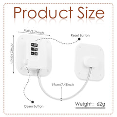 Himake refrigerator lock close-up dial demonstrates secure keyless access.