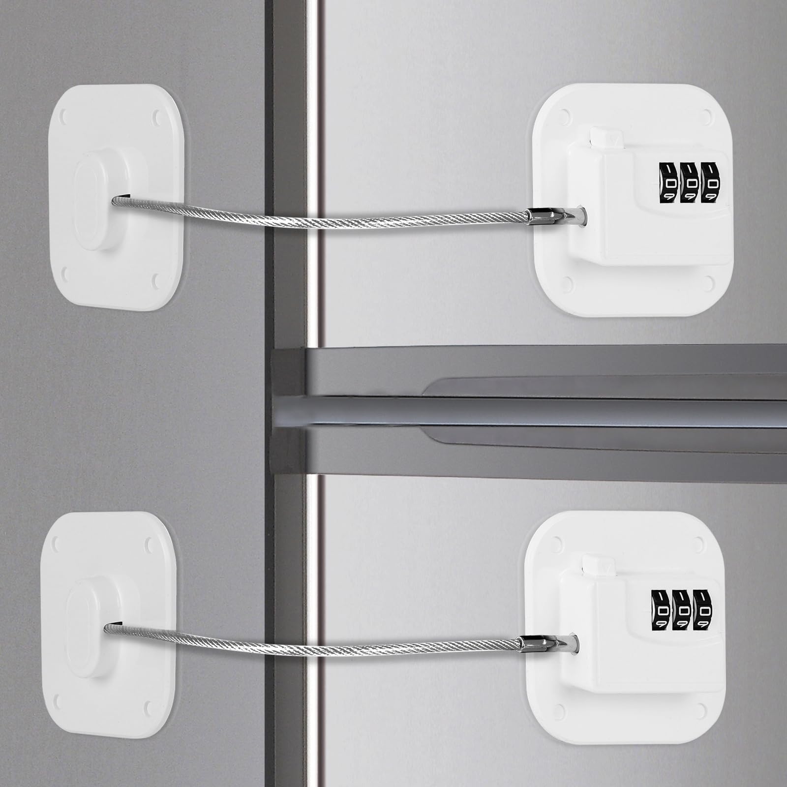 Himake refrigerator lock front view shows easy code entry without keys.