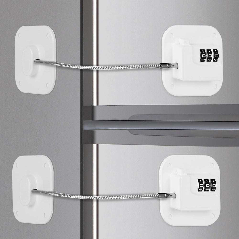 Himake refrigerator lock front view shows easy code entry without keys.