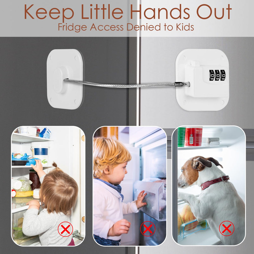 Himake refrigerator lock packaging and instructions indicate quick setup.