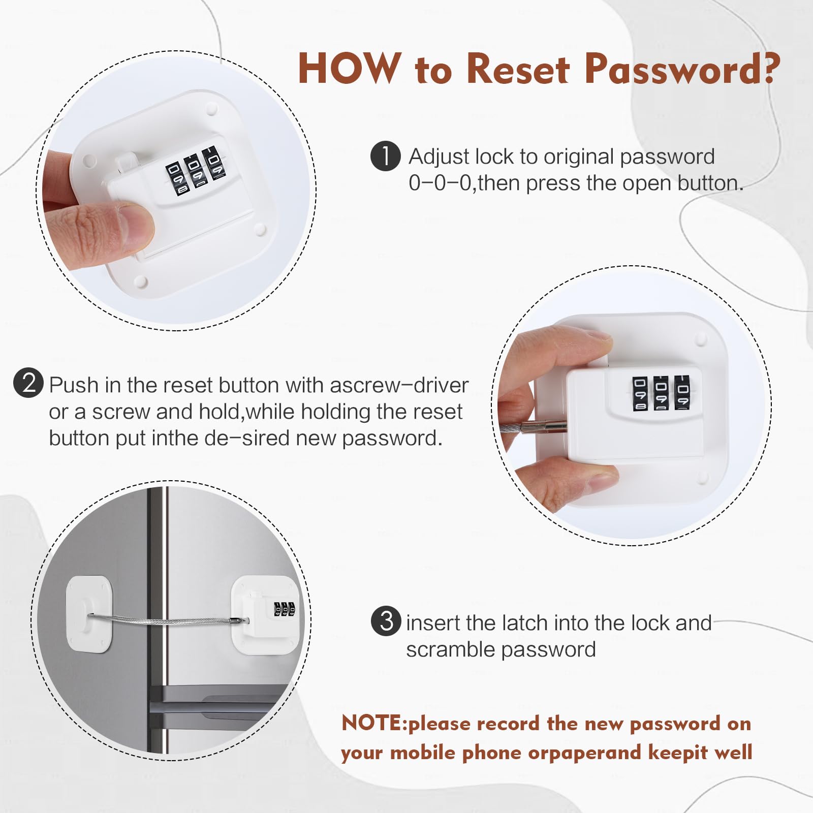 Himake refrigerator lock side angle highlights heavy-duty construction.