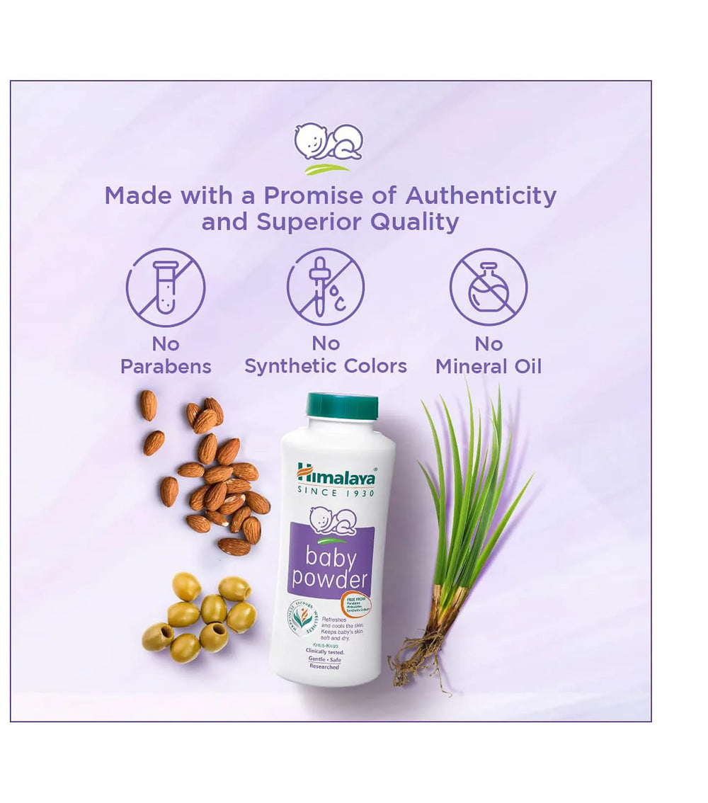 Himalaya Baby Powder chafe-prevention helps protect delicate skin