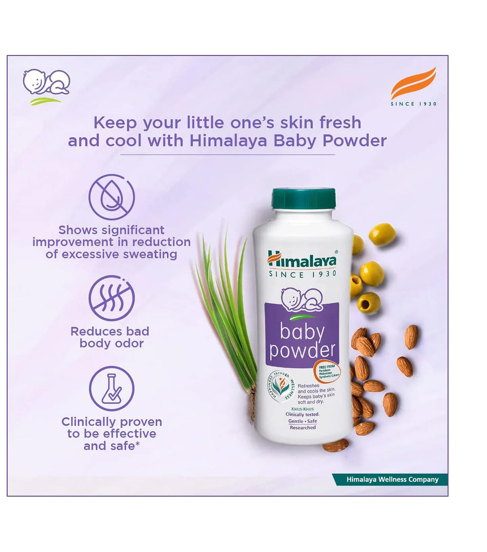 Himalaya Baby Powder cooling effect evokes freshness during diaper changes