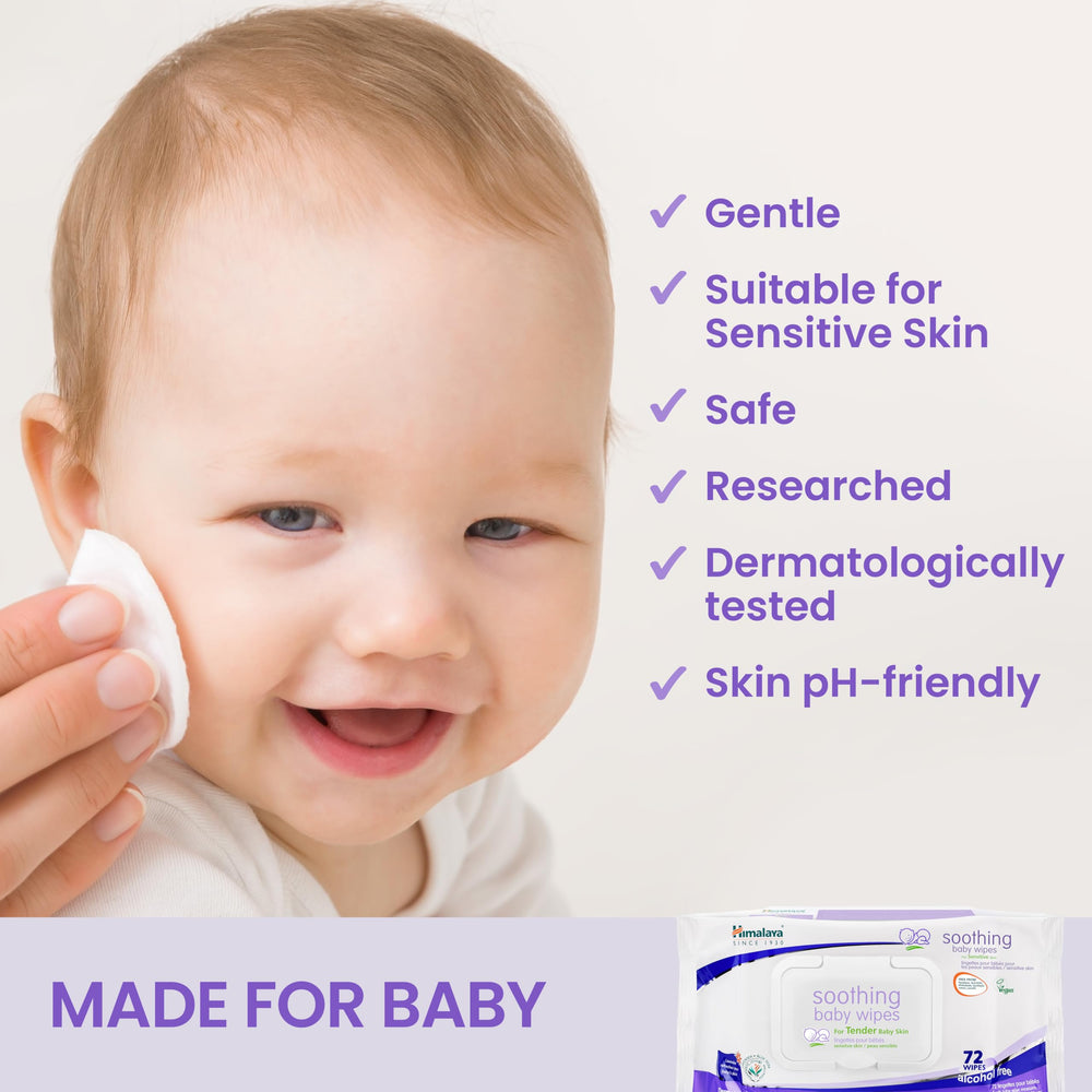 Himalaya wipes aloe vera ingredient close-up highlights gentle moisturization