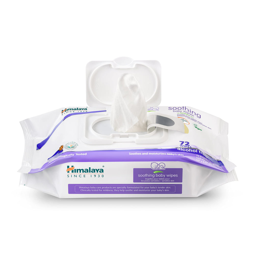 Himalaya baby wipes close-up texture shows extra-soft feel for delicate skin